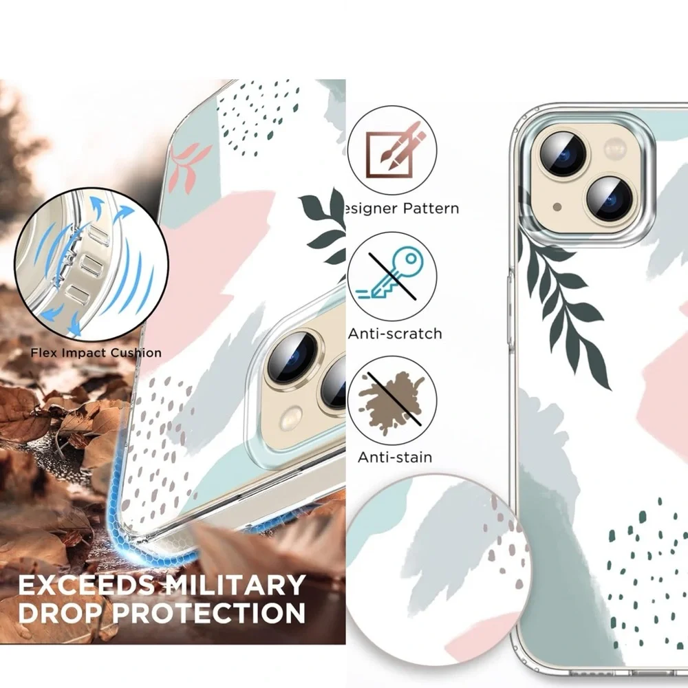 NWT Stylish Clear iPhone 11 Case with Artistic Design